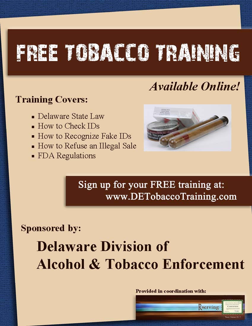 tobacco training State of Delaware - Alcohol & Tobacco Enforcement